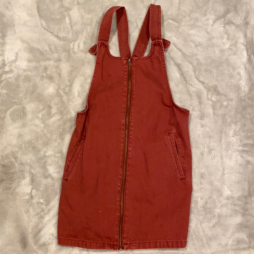 red denim dress